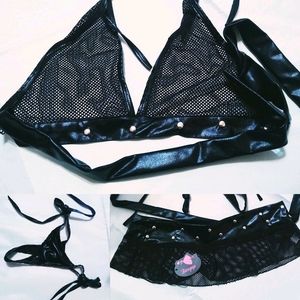 🍒3/$21 🆂🅰🅻🅴 SEXY LEATHER IMITATION 3PC SET